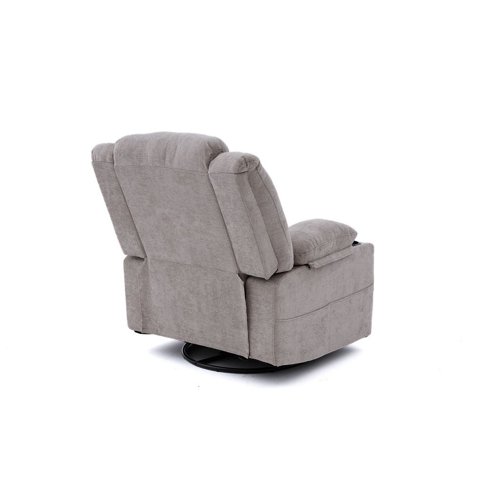 كرسي استرخاء فخم هزاز دوار قماشي مودرن رمادي كرسي استرخاء فخم هزاز دوار قماشي مودرن رمادي