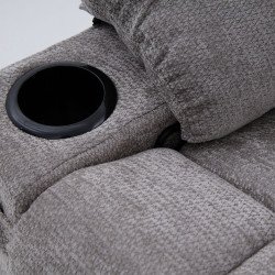 كرسي استرخاء فخم هزاز دوار قماشي مودرن رمادي