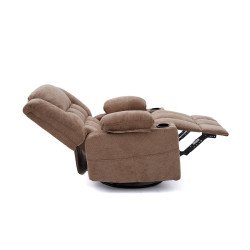 كرسي استرخاء فخم هزاز دوار قماشي مودرن كوفي