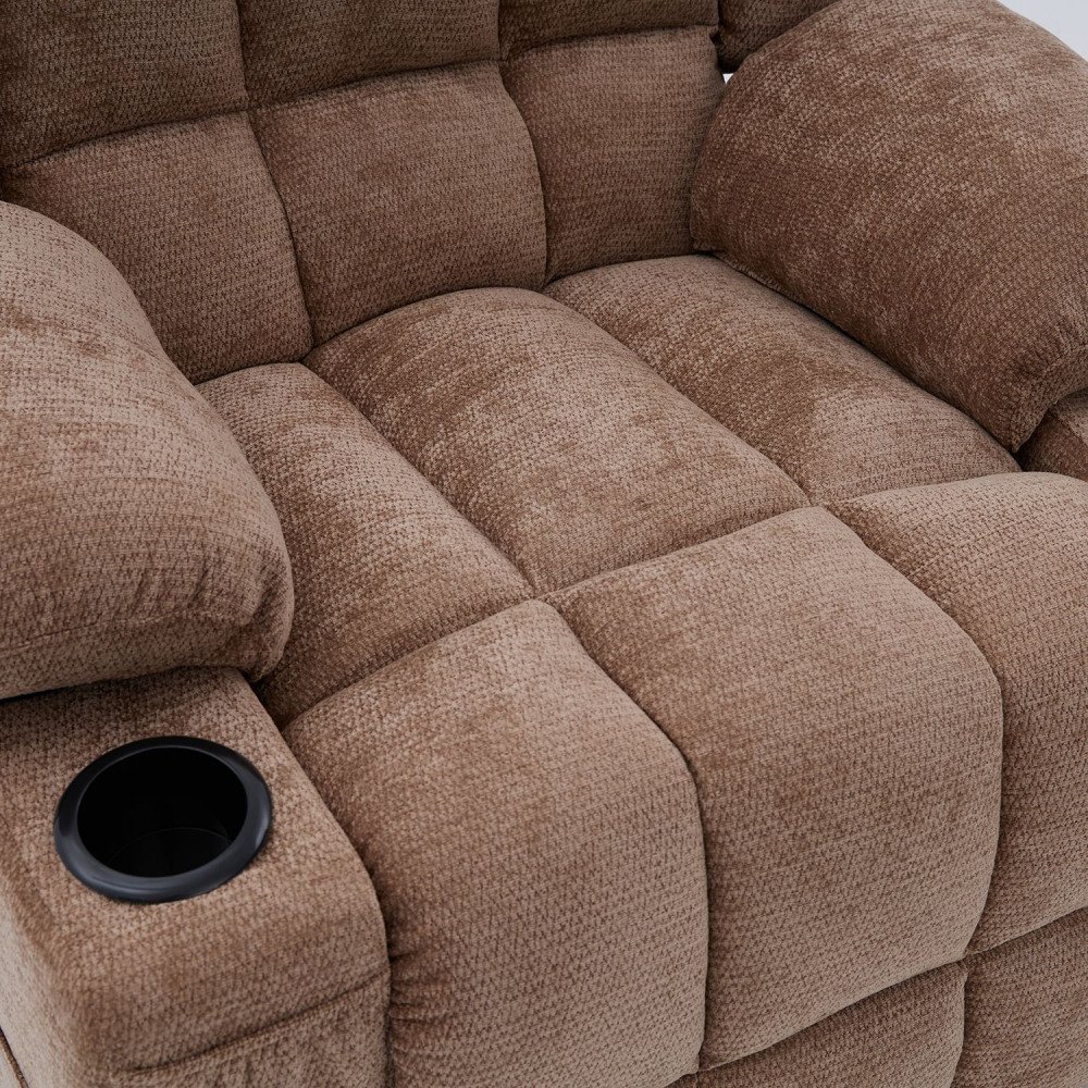 كرسي استرخاء فخم هزاز دوار قماشي مودرن كوفي