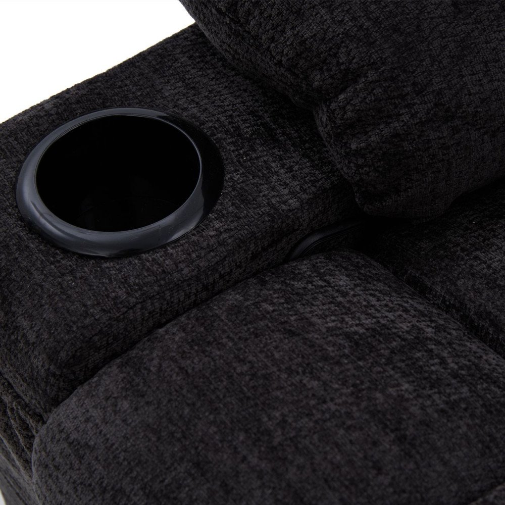 كرسي استرخاء فخم هزاز دوار قماشي مودرن أسود كرسي استرخاء فخم هزاز دوار قماشي مودرن أسود