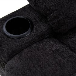 كرسي استرخاء فخم هزاز دوار قماشي مودرن أسود كرسي استرخاء فخم هزاز دوار قماشي مودرن أسود