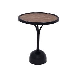 طاولة خدمة مفردة خشب بهيكل معدني متين