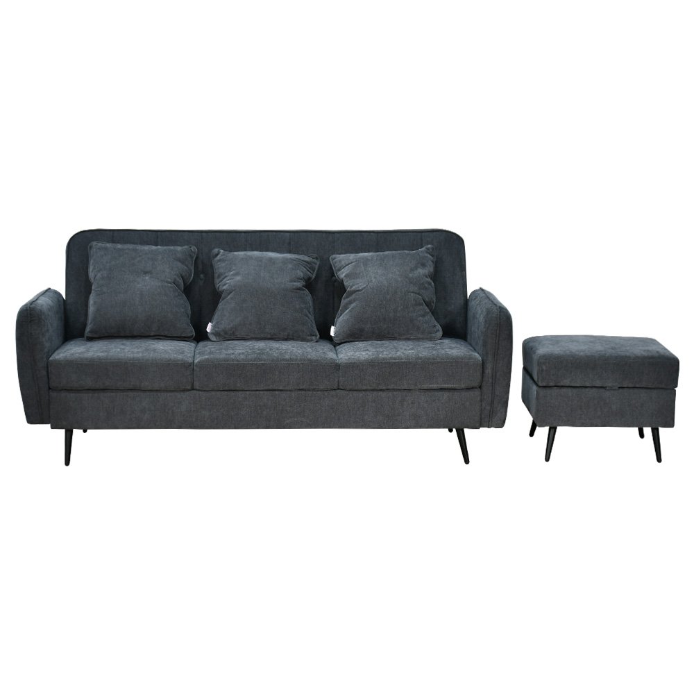 كنبة مودرن 3 مقاعد قماش مع صندوق تخزين كنبة مودرن 3 مقاعد قماش مع صندوق تخزين