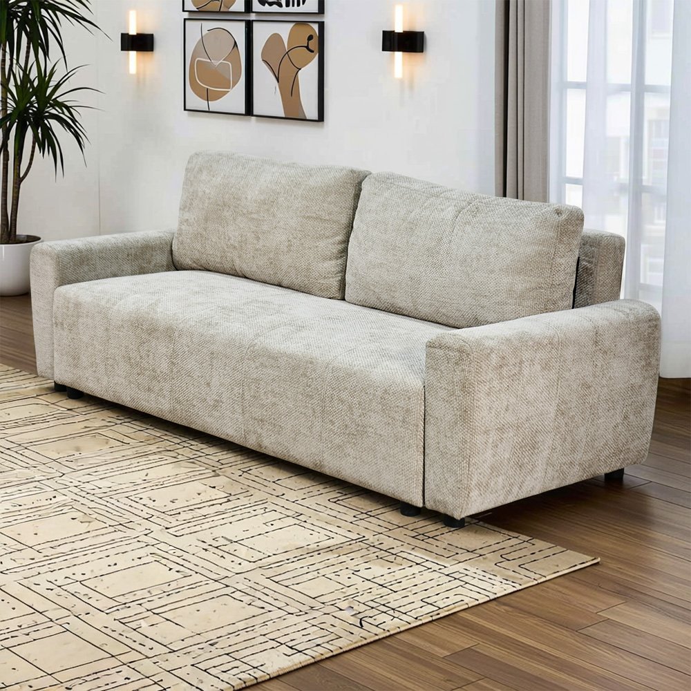 كنبة 3 مقاعد قابلة للتعديل الي سرير بيج