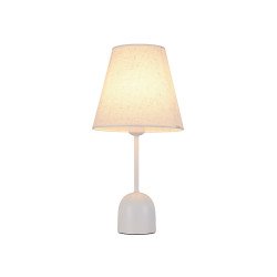 أباجورة طاولة معدنية تصميم أنيق أبيض