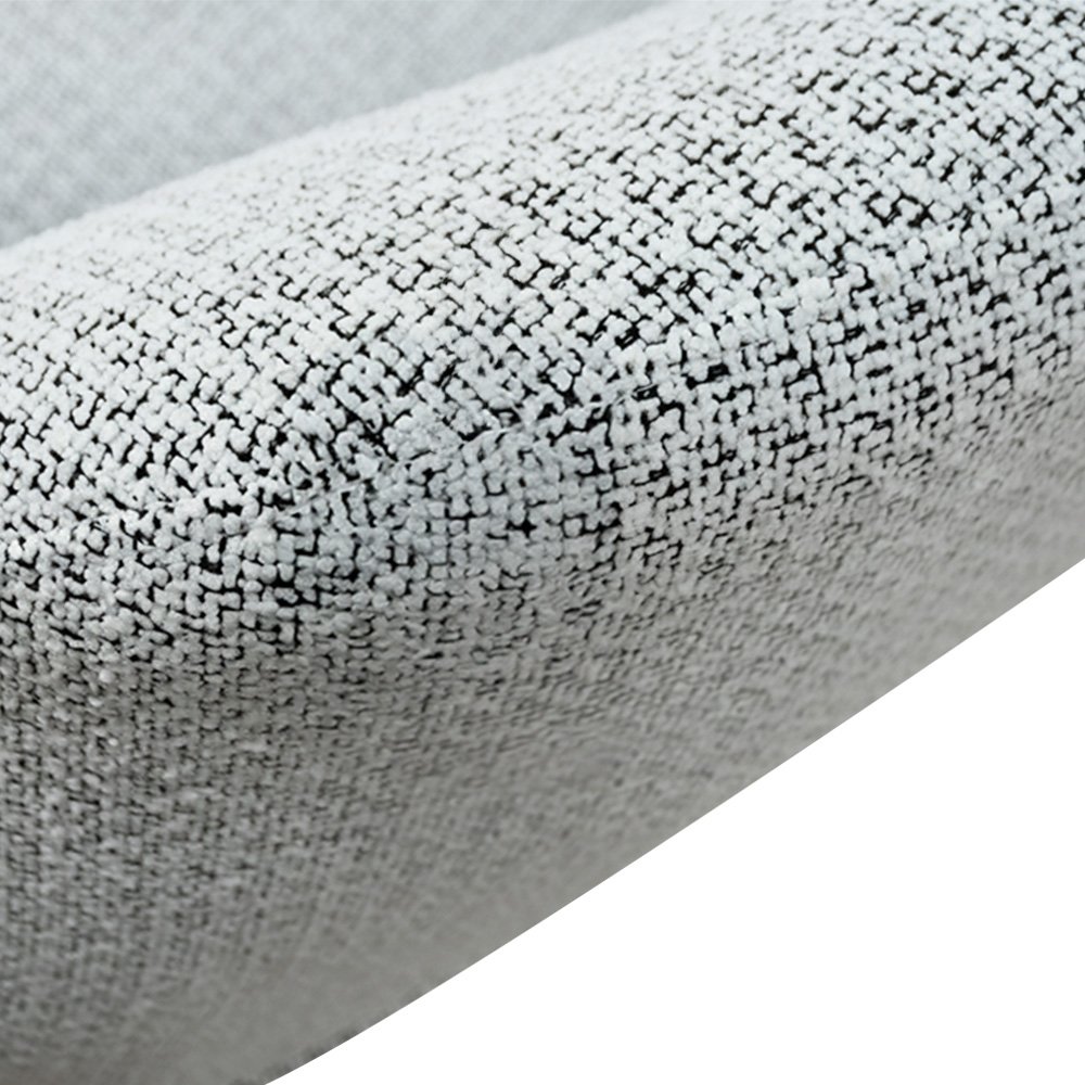 كرسي مفرد فخم قماش بوكليه مودرن بأرجل معدنية بيج