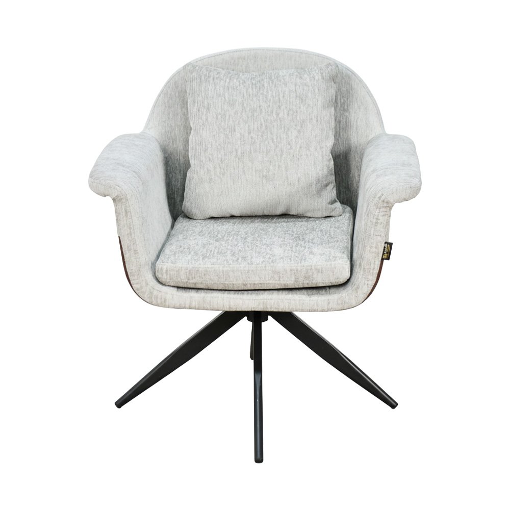 كرسي مفرد مودرن قماشي بقاعدة معدنية كرسي مفرد مودرن قماشي بقاعدة معدنية