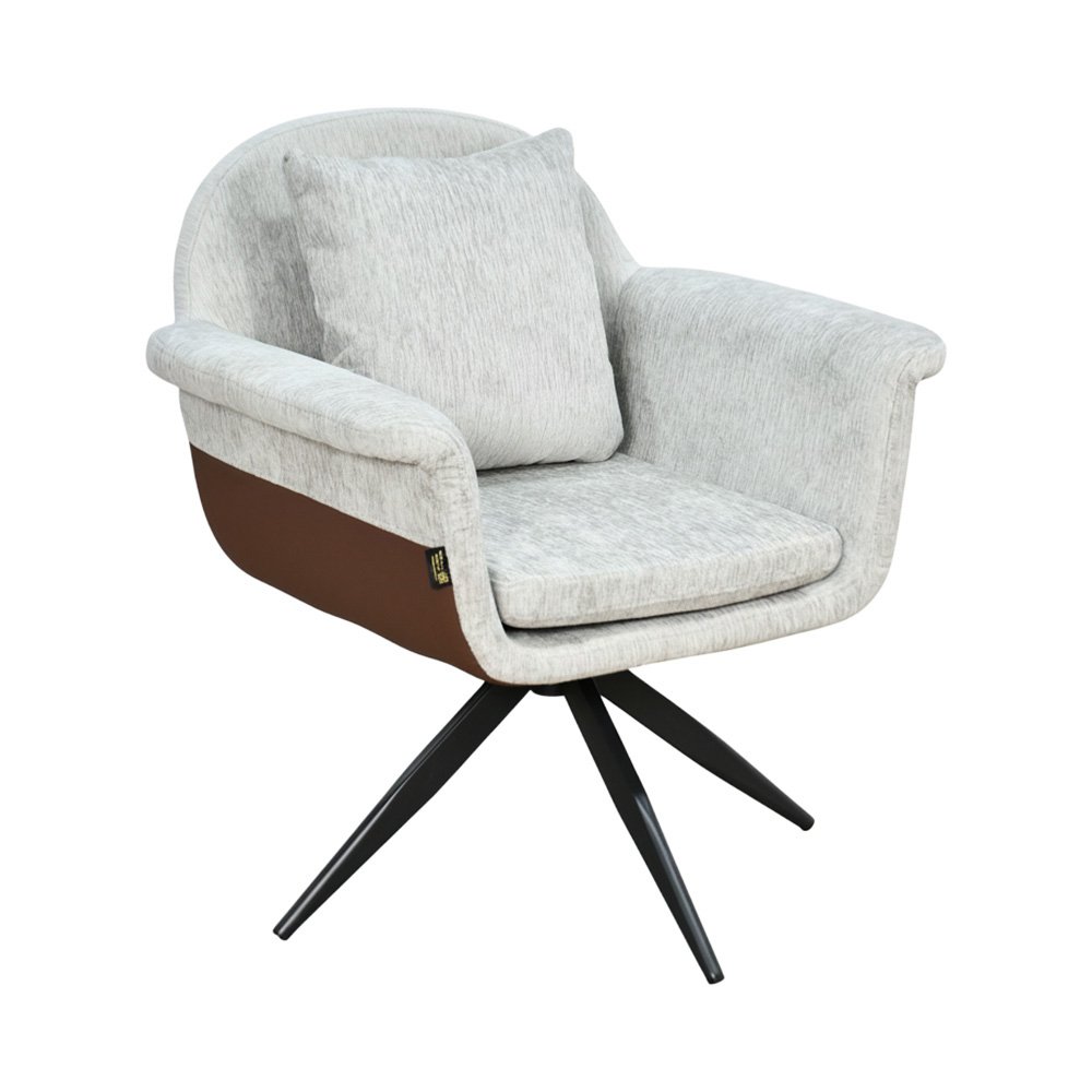 كرسي مفرد مودرن قماشي بقاعدة معدنية كرسي مفرد مودرن قماشي بقاعدة معدنية