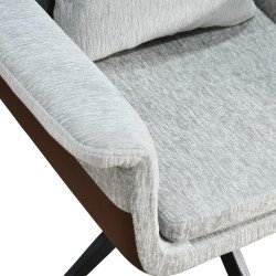 كرسي مفرد مودرن قماشي بقاعدة معدنية كرسي مفرد مودرن قماشي بقاعدة معدنية