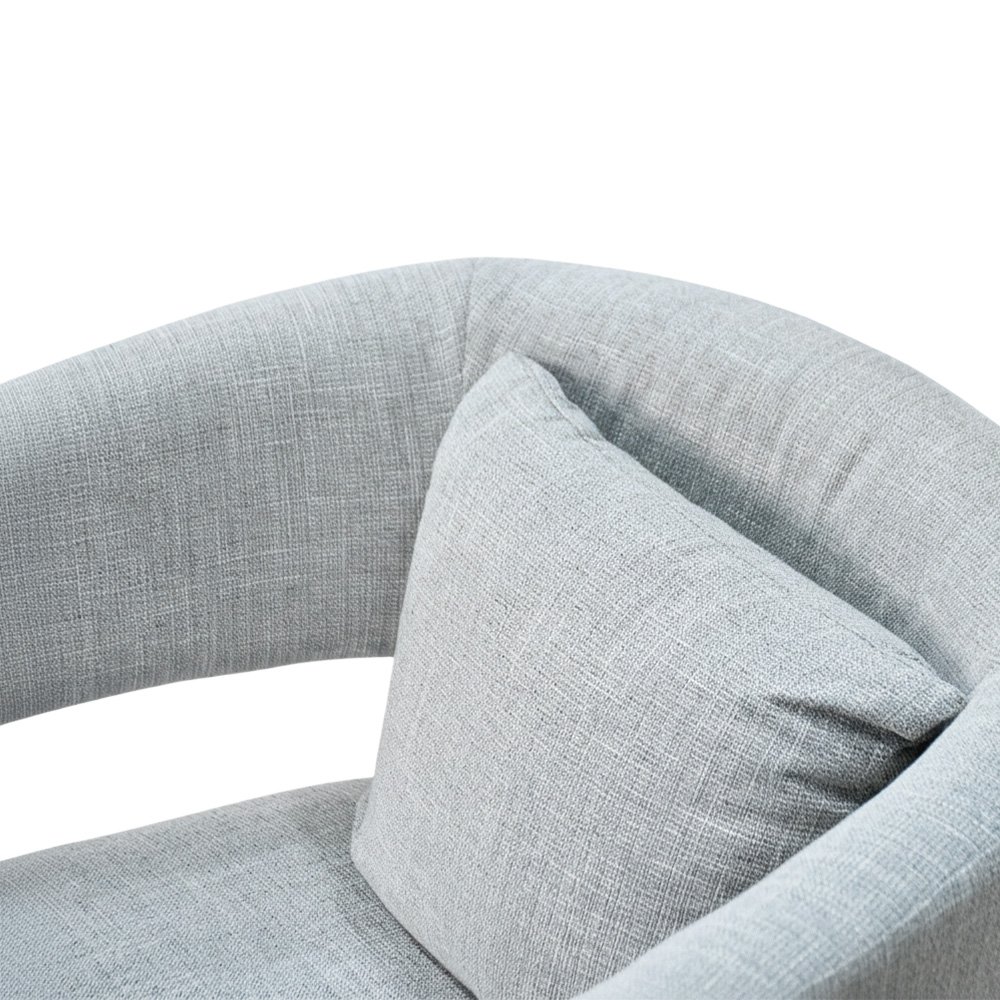 كرسي مفرد فخم قماش بهيكل خشبي مودرن