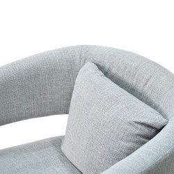 كرسي مفرد فخم قماش بهيكل خشبي مودرن