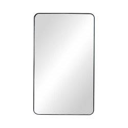 مرآة ديكور حائط بإطار أسود 100×60 سم