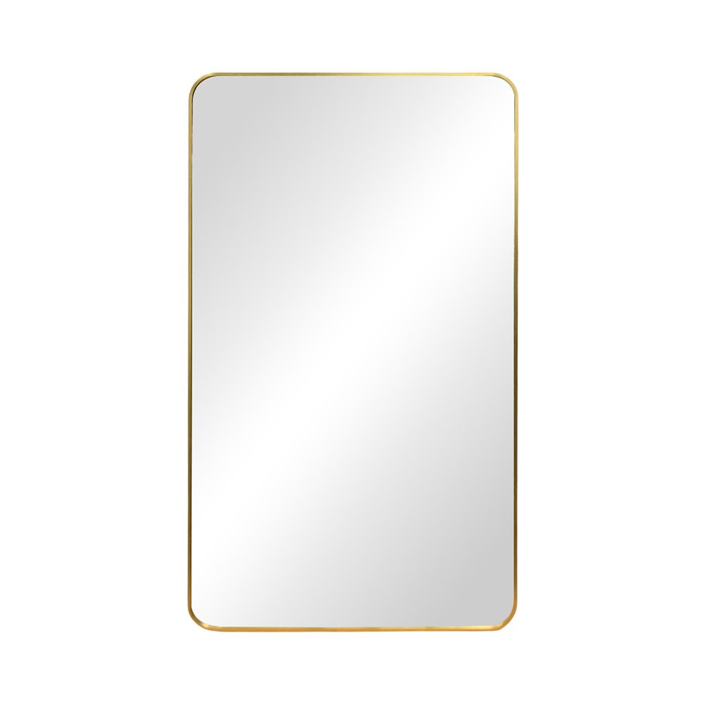 مرآة ديكور حائط بإطار ذهبي 100×60 سم