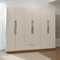 دولاب ملابس خشبي 6 باب 240×200 سم