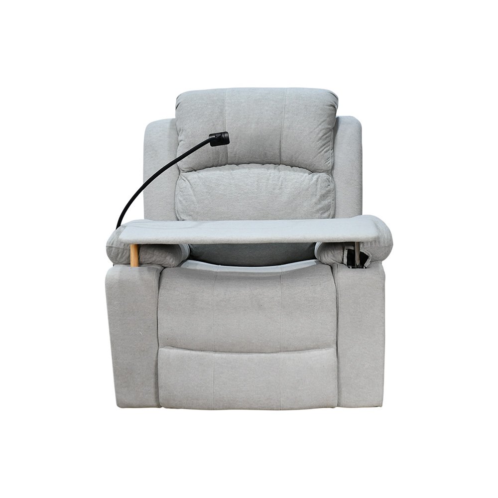 كرسي استرخاء مودرن هزار دوار بحامل جوال مع طاولة رمادي