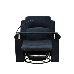 كرسي استرخاء مودرن هزار دوار بحامل جوال مع طاولة أسود