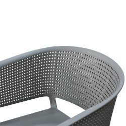 كرسي مفرد خارجي بلاستيك عملي رمادي