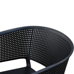 كرسي مفرد خارجي بلاستيك عملي أسود