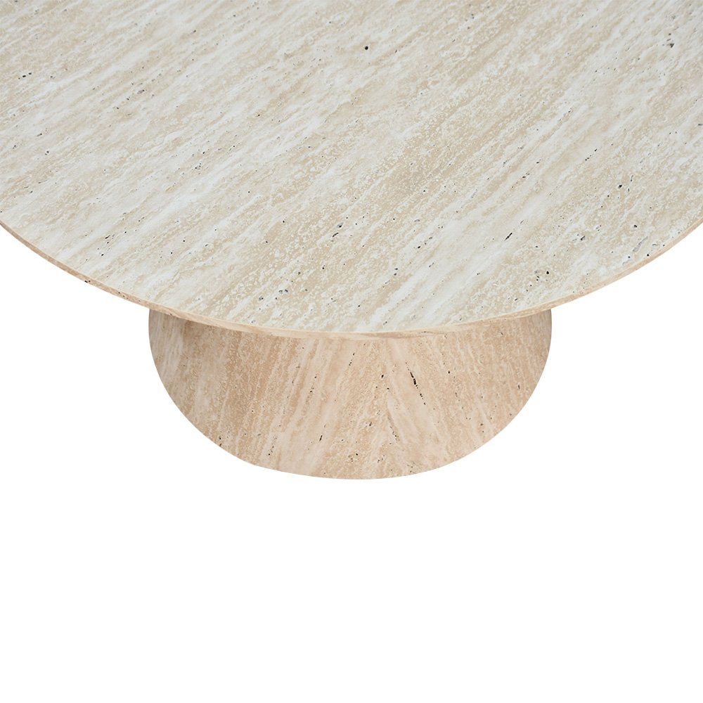 طقم طاولات خدمة 5 قطع خشبي بيج