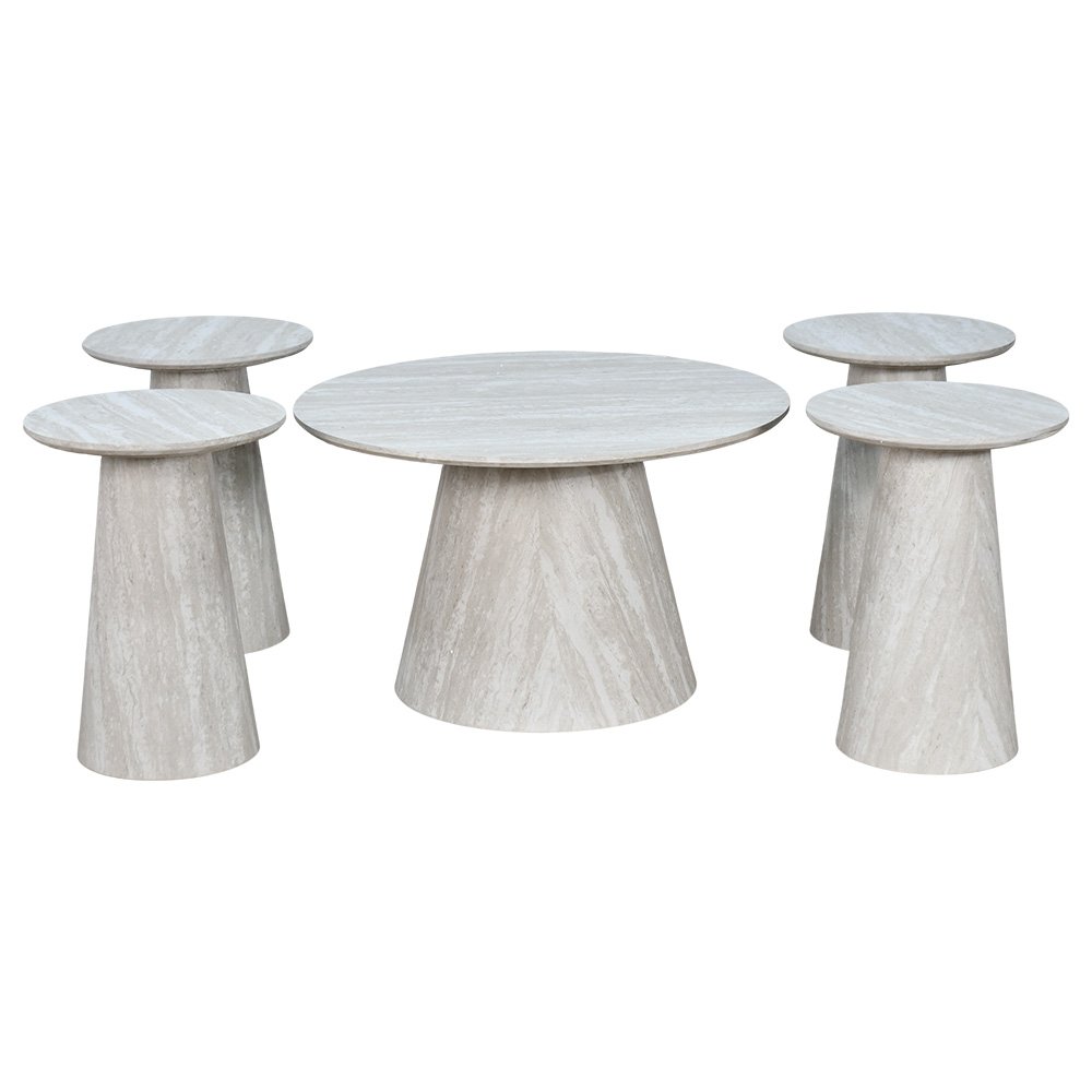 طقم طاولات خدمة 5 قطع خشبي رمادي طقم طاولات خدمة 5 قطع خشبي رمادي