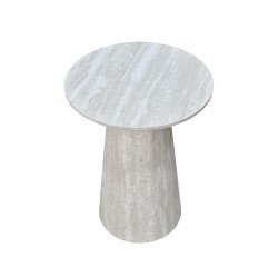 طقم طاولات خدمة 5 قطع خشبي رمادي