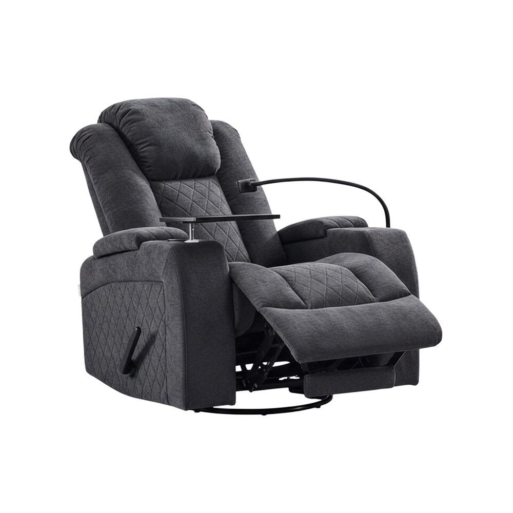 كرسي استرخاء هزار دوار بحامل جوال مع رف طاولة