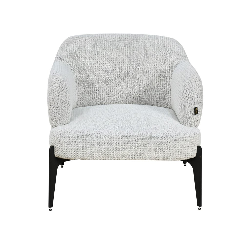 كرسي مفرد فخم قماش بوكليه مودرن بأرجل معدنية بيج كرسي مفرد فخم قماش بوكليه مودرن بأرجل معدنية بيج