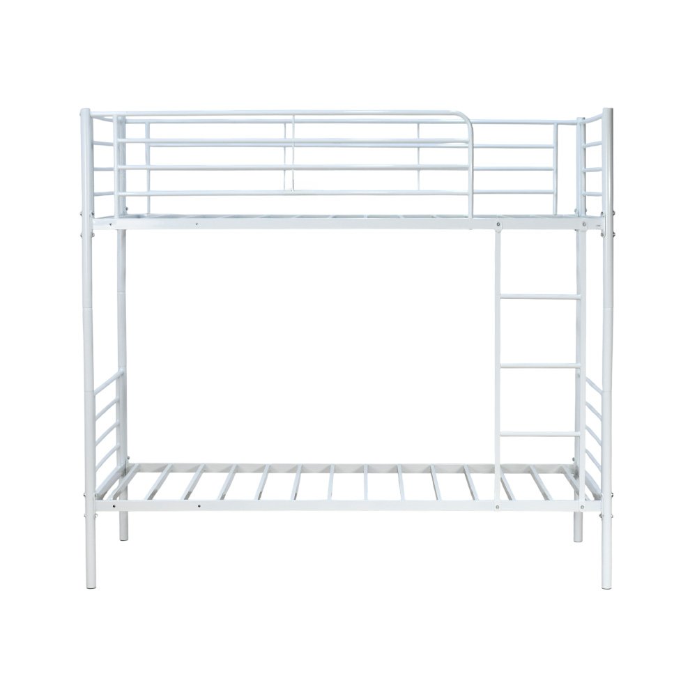 هيكل سرير دورين معدني أبيض 90×190 سم هيكل سرير دورين معدني أبيض 90×190 سم