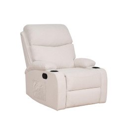 كرسي استرخاء هزاز دوار قماشي عصري بيج