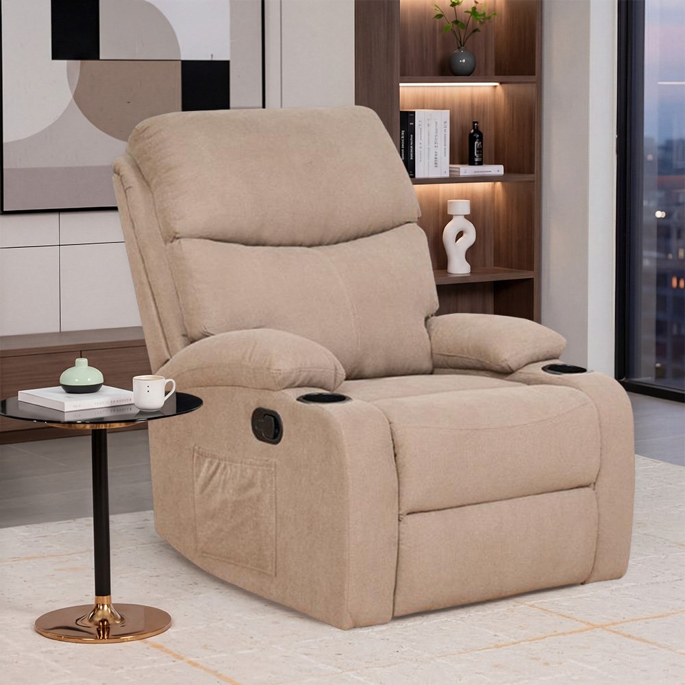 كرسي استرخاء هزاز دوار قماشي عصري كوفي