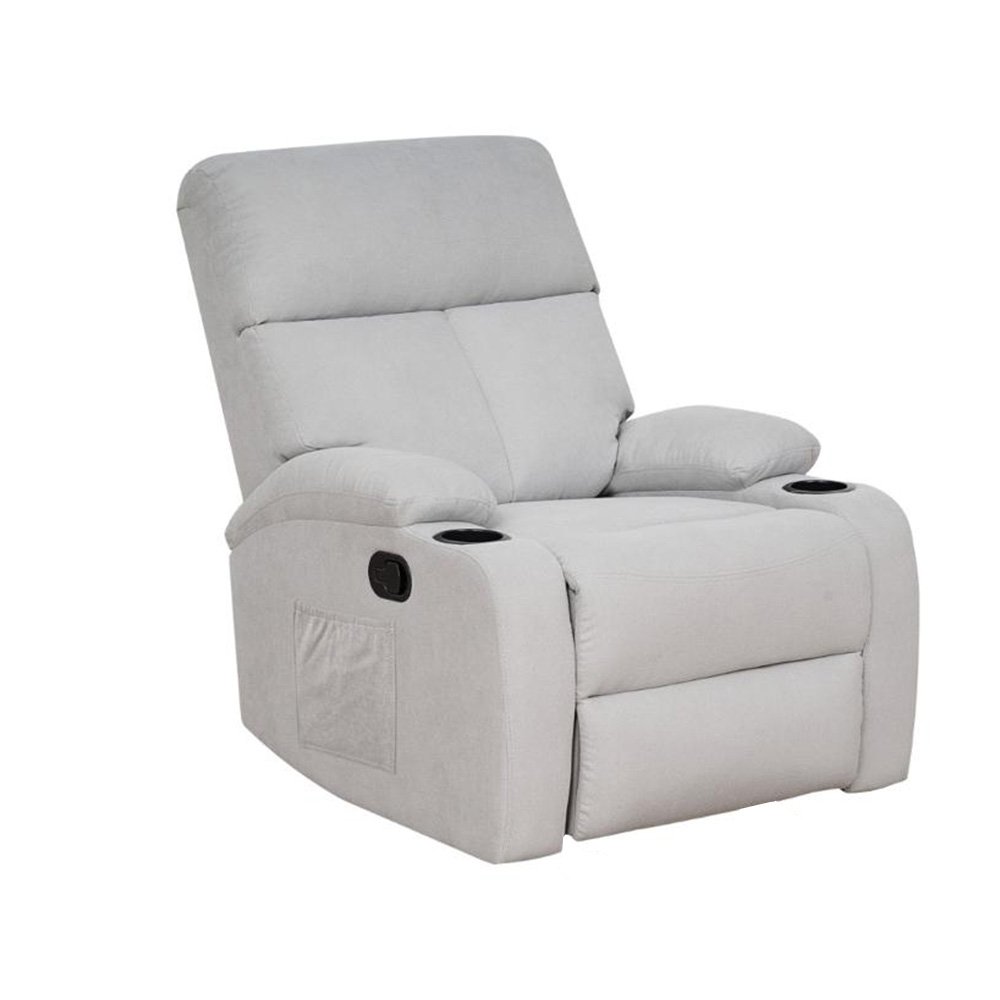 كرسي استرخاء هزاز دوار قماشي عصري رمادي