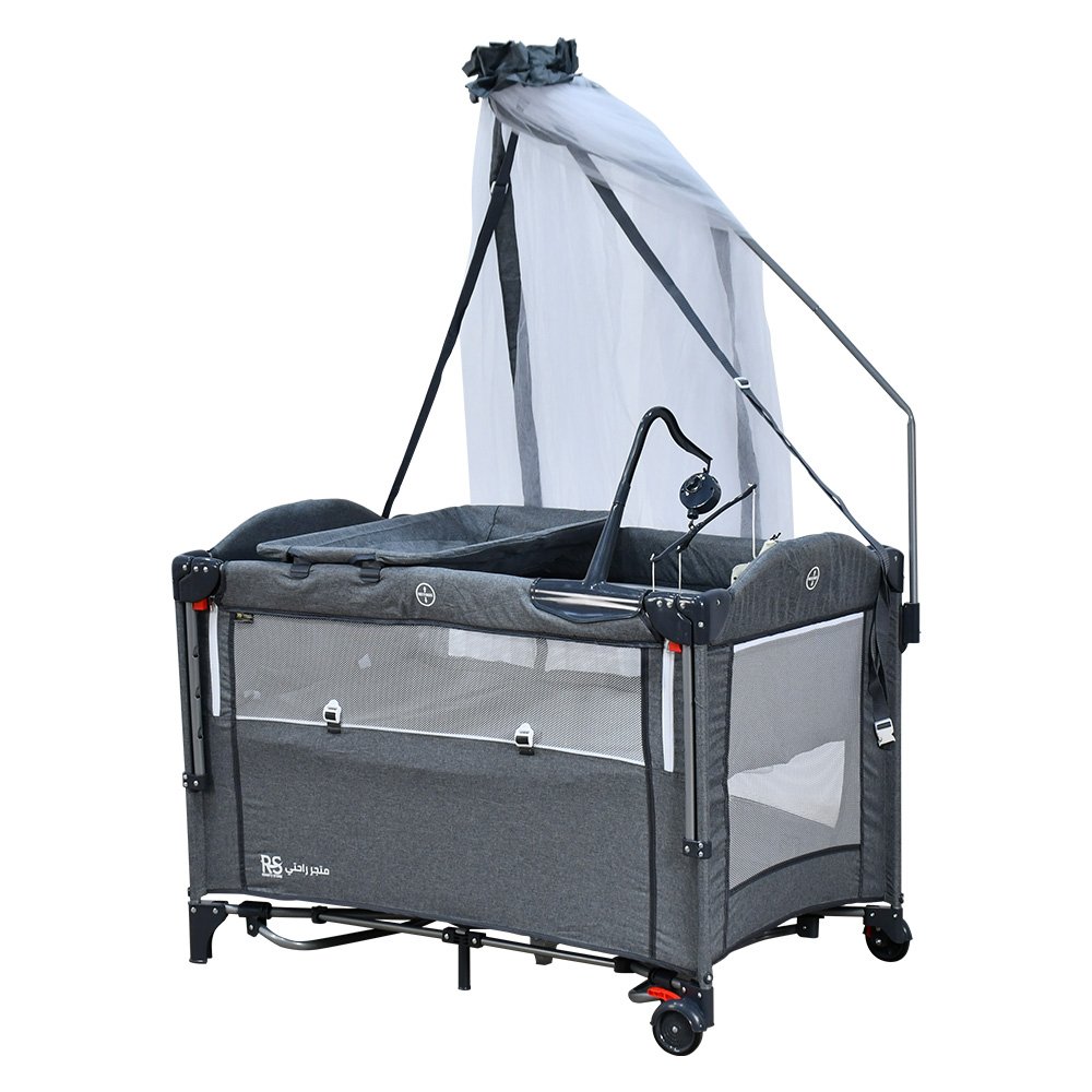 محبس أطفال حواجز متنقل بناموسية رمادي محبس أطفال حواجز متنقل بناموسية رمادي