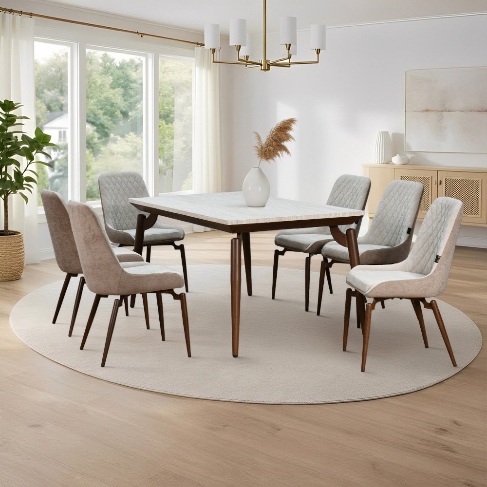 طاولة طعام مودرن خشب 6 كراسي كافيه طاولة طعام مودرن خشب 6 كراسي كافيه