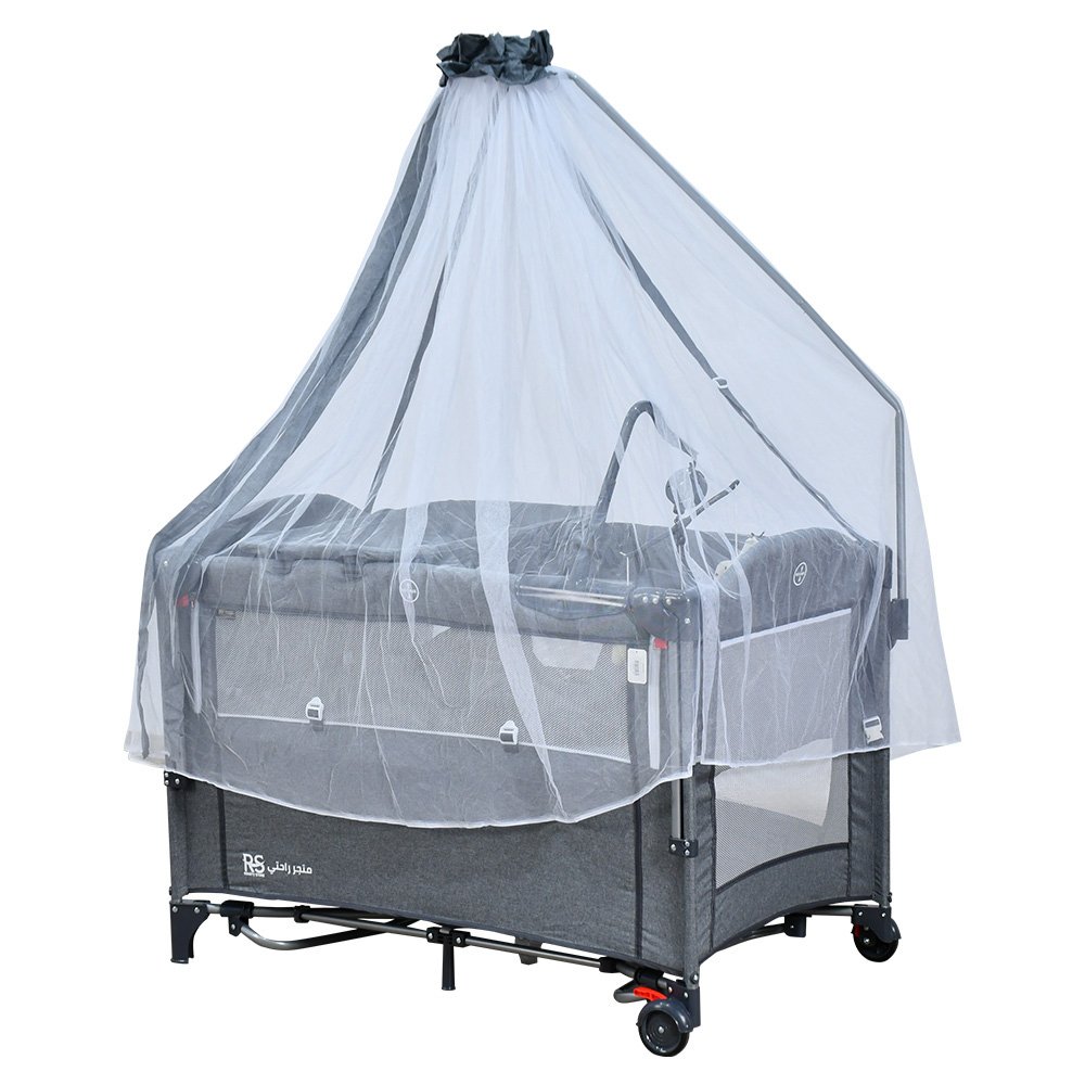 محبس أطفال حواجز متنقل بناموسية رمادي محبس أطفال حواجز متنقل بناموسية رمادي