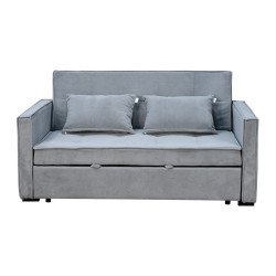 كنبة فاخرة قابلة للتعديل الي سرير مودرن رمادي