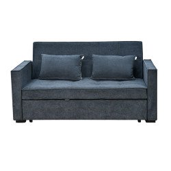 كنبة فاخرة قابلة للتعديل الي سرير مودرن رمادي غامق