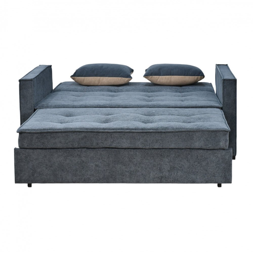 كنبة فاخرة قابلة للتعديل الي سرير مودرن رمادي غامق