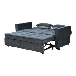 كنبة فاخرة قابلة للتعديل الي سرير مودرن رمادي غامق