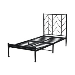 هيكل سرير معدني أسود 90×190 سم هيكل سرير معدني أسود 90×190 سم