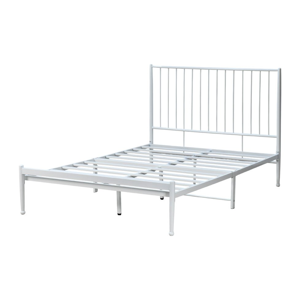 هيكل سرير معدني أبيض 200×140 سم هيكل سرير معدني أبيض 200×140 سم