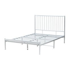 هيكل سرير معدني أبيض 200×140 سم هيكل سرير معدني أبيض 200×140 سم