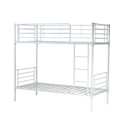 هيكل سرير دورين معدني أبيض 90×190 سم هيكل سرير دورين معدني أبيض 90×190 سم