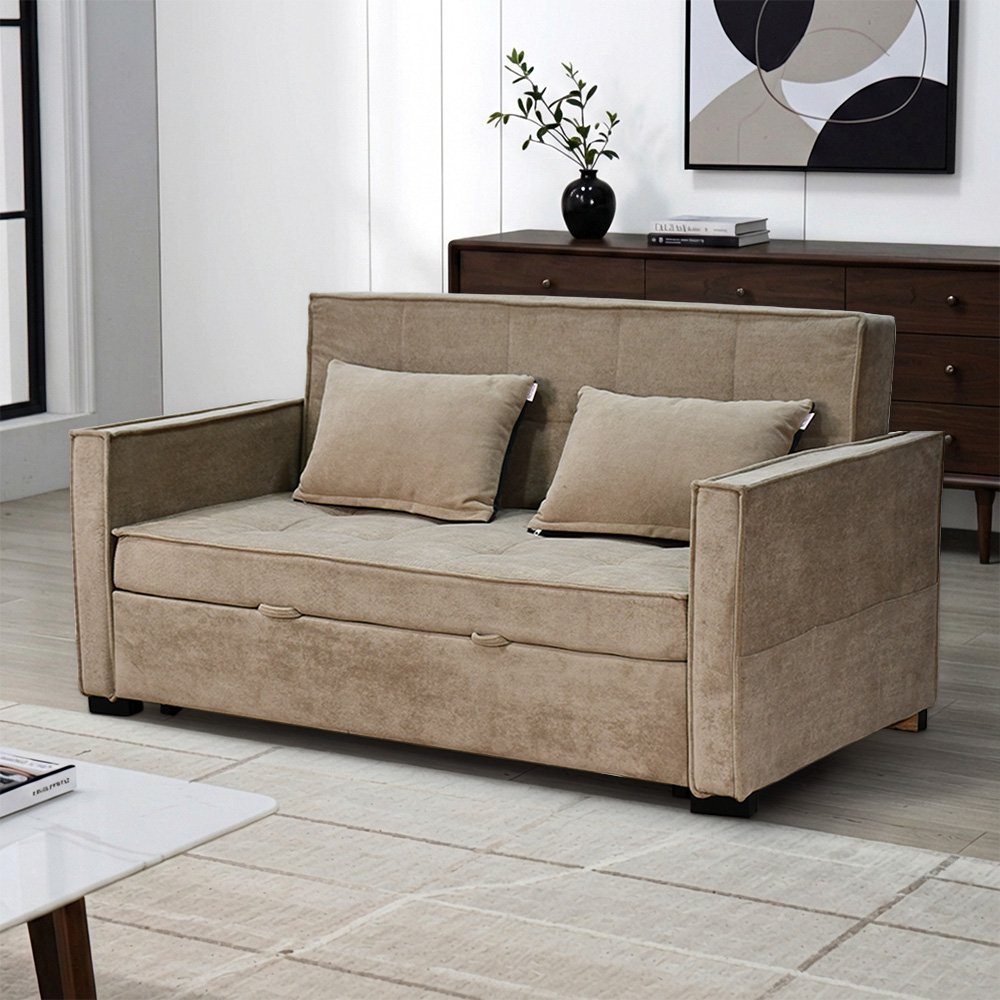 كنبة فاخرة قابلة للتعديل الي سرير مودرن كوفي