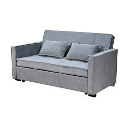 كنبة فاخرة قابلة للتعديل الي سرير مودرن رمادي