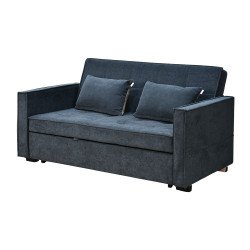 كنبة فاخرة قابلة للتعديل الي سرير مودرن رمادي غامق