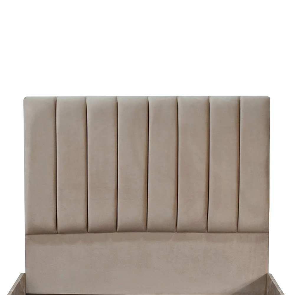 سرير خشبي بتنجيد مخملي فاخر 120×200 سم