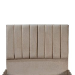 سرير خشبي بتنجيد مخملي فاخر 120×200 سم