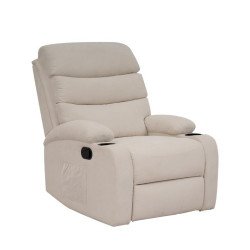 كرسي استرخاء هزاز دوار قماشي عصري بيج