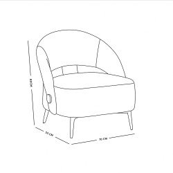 كرسي مفرد عصري قماشي أزرق